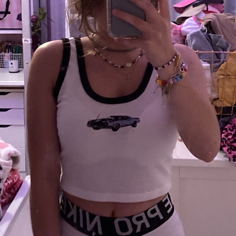 Vintage Car Cropped Tank Top